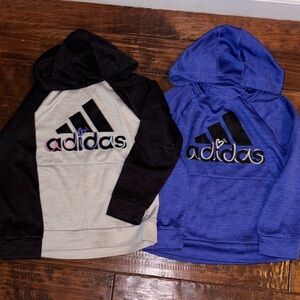 Two Size 6X Girls Adidas Hoodies